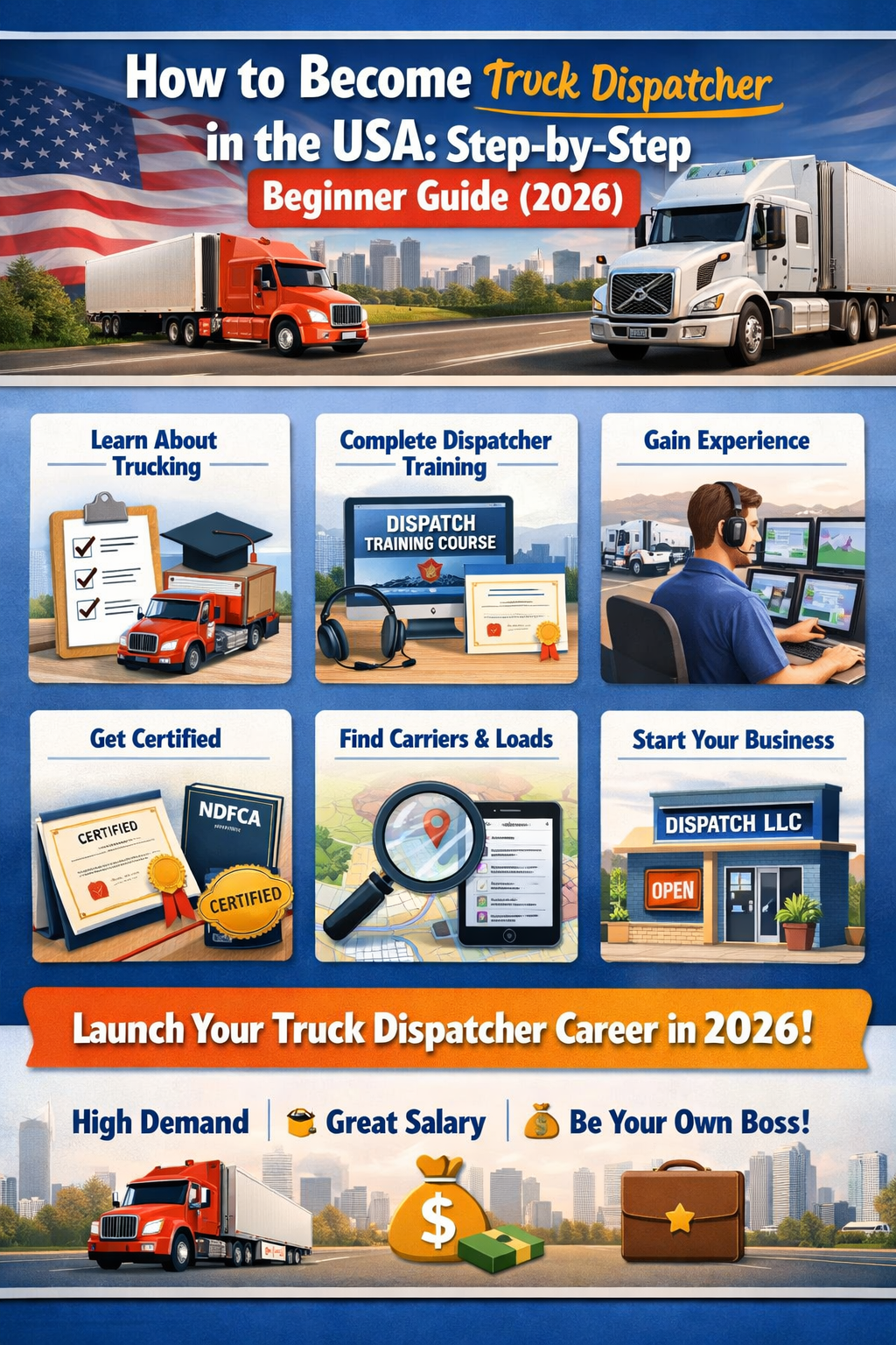How to Become a Truck Dispatcher in the USA: Step-by-Step Guide
